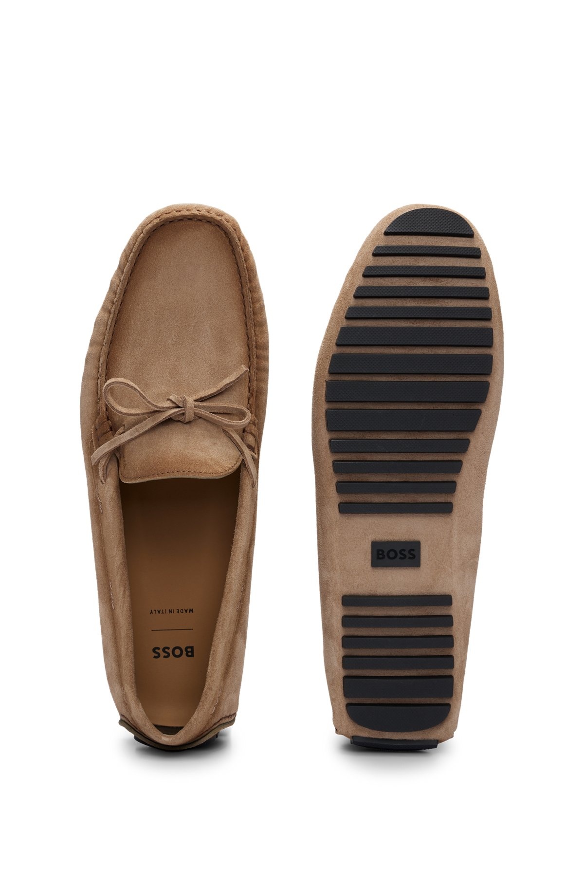SUEDE MOCCASINS WITH BUCKLED UPPER STRAP - 4