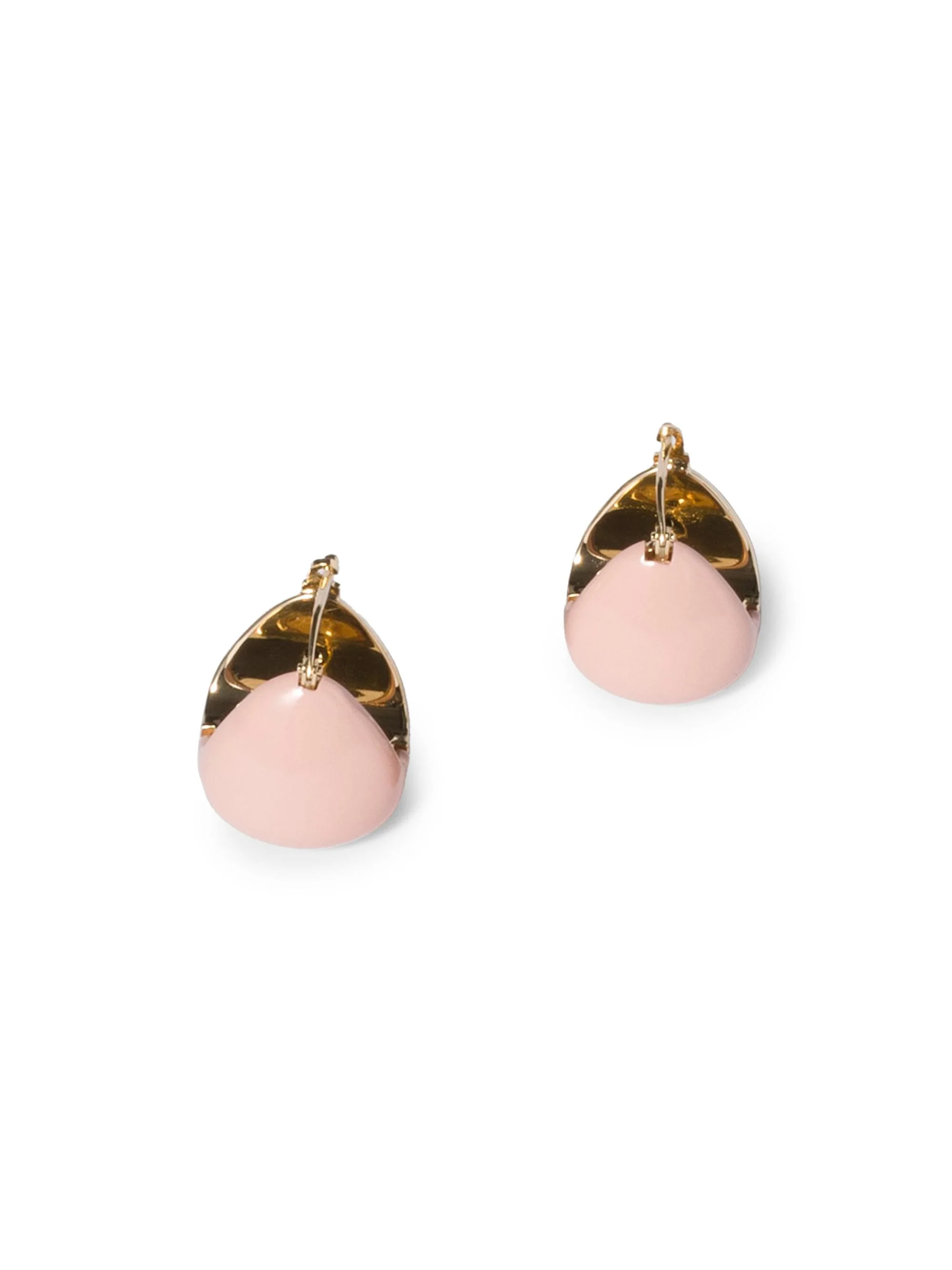Women's Enameled Metal Earrings - Pink - 1