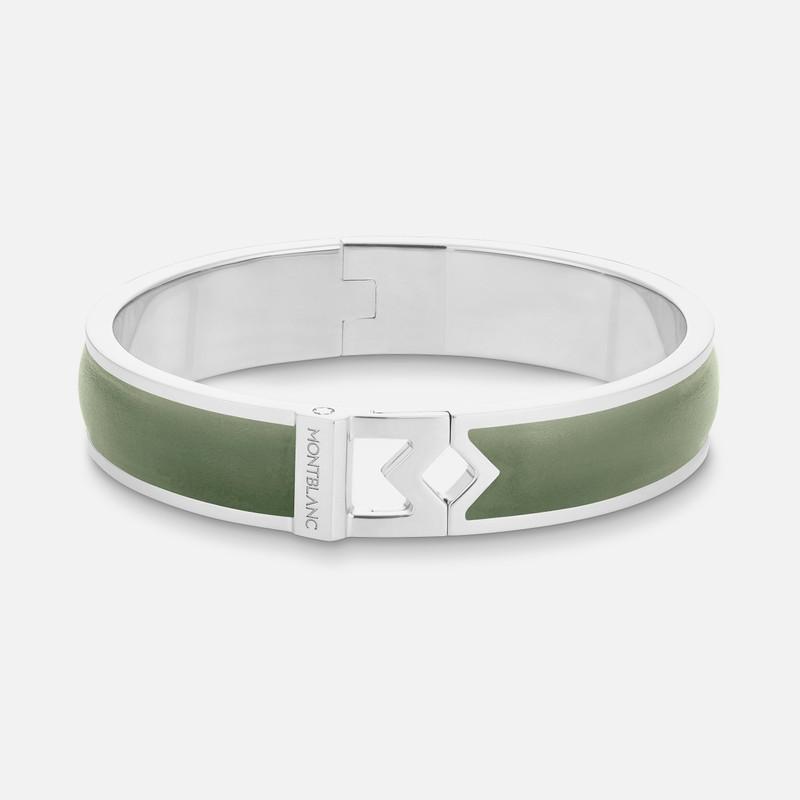 Bangle Steel Montblanc M logo Clay leather 1
