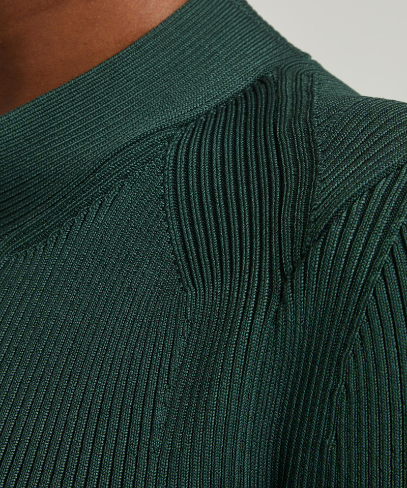 Asymmetric Compact Rib Sweater Dress 5