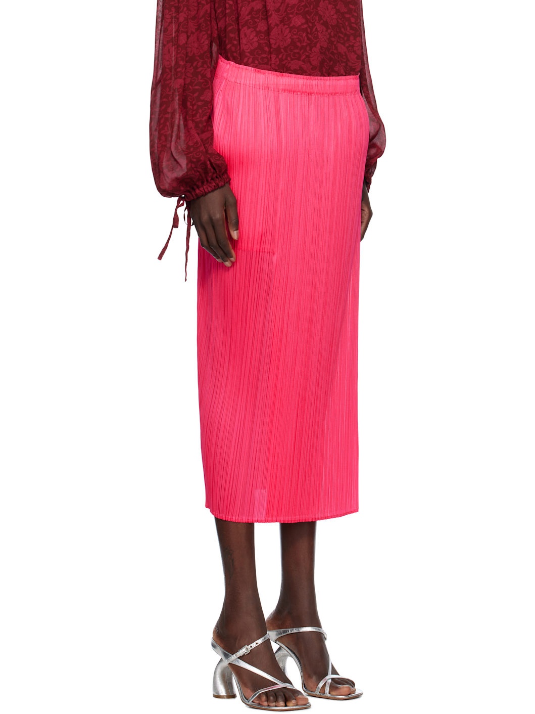 Pink Monthly Colors March Midi Skirt - 2