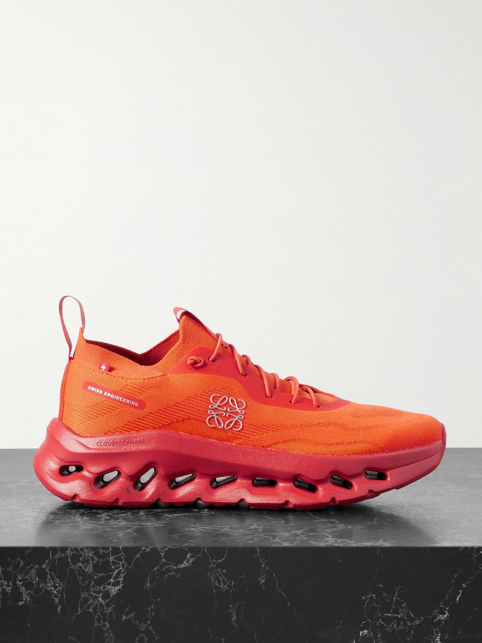 + ON Cloudtilt stretch recycled-knit sneakers Orange - 1