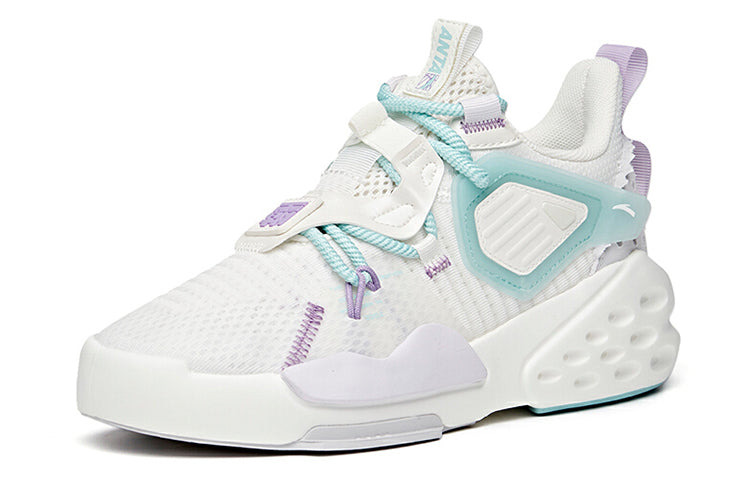 (WMNS) ANTA Badao Mid 'White Blue Purple' 122128084-3 - 2