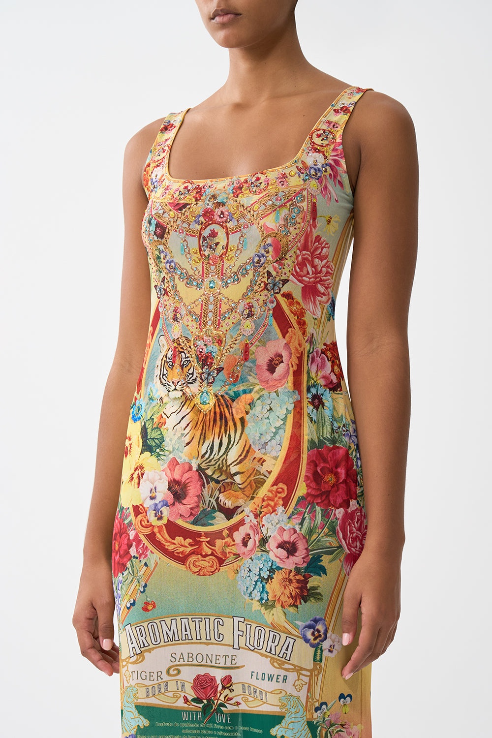 SQUARE NECK MAXI DRESS WITH LOW BACK - 5