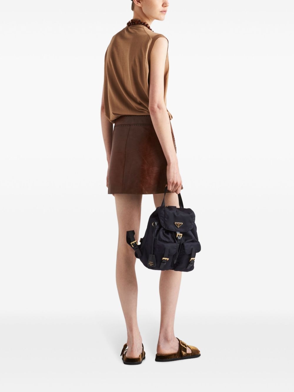 leather mini skirt - 3