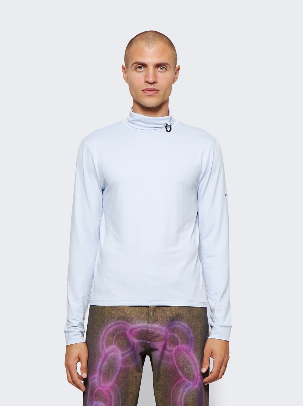 Laurel Roll Neck Top Cloud Blue - 3