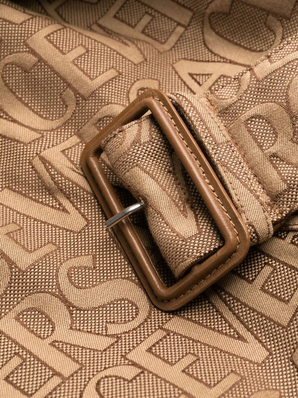 Allover logo-jacquard trench coat - 6