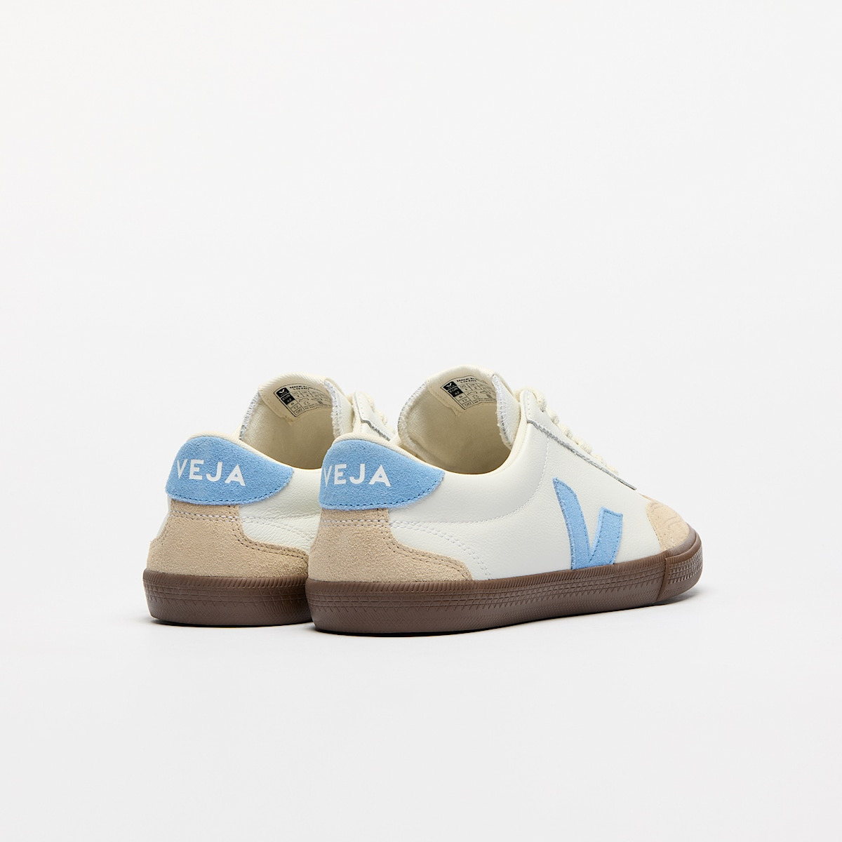 VOLLEY LEATHER WHITE AQUA BARK - 3