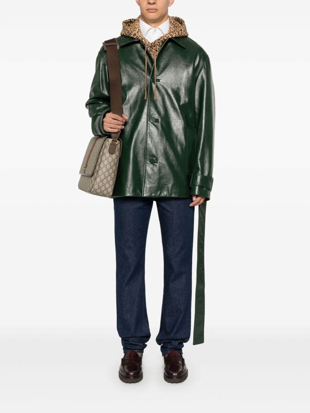 Gucci Trench In Pelle Lucida - 5