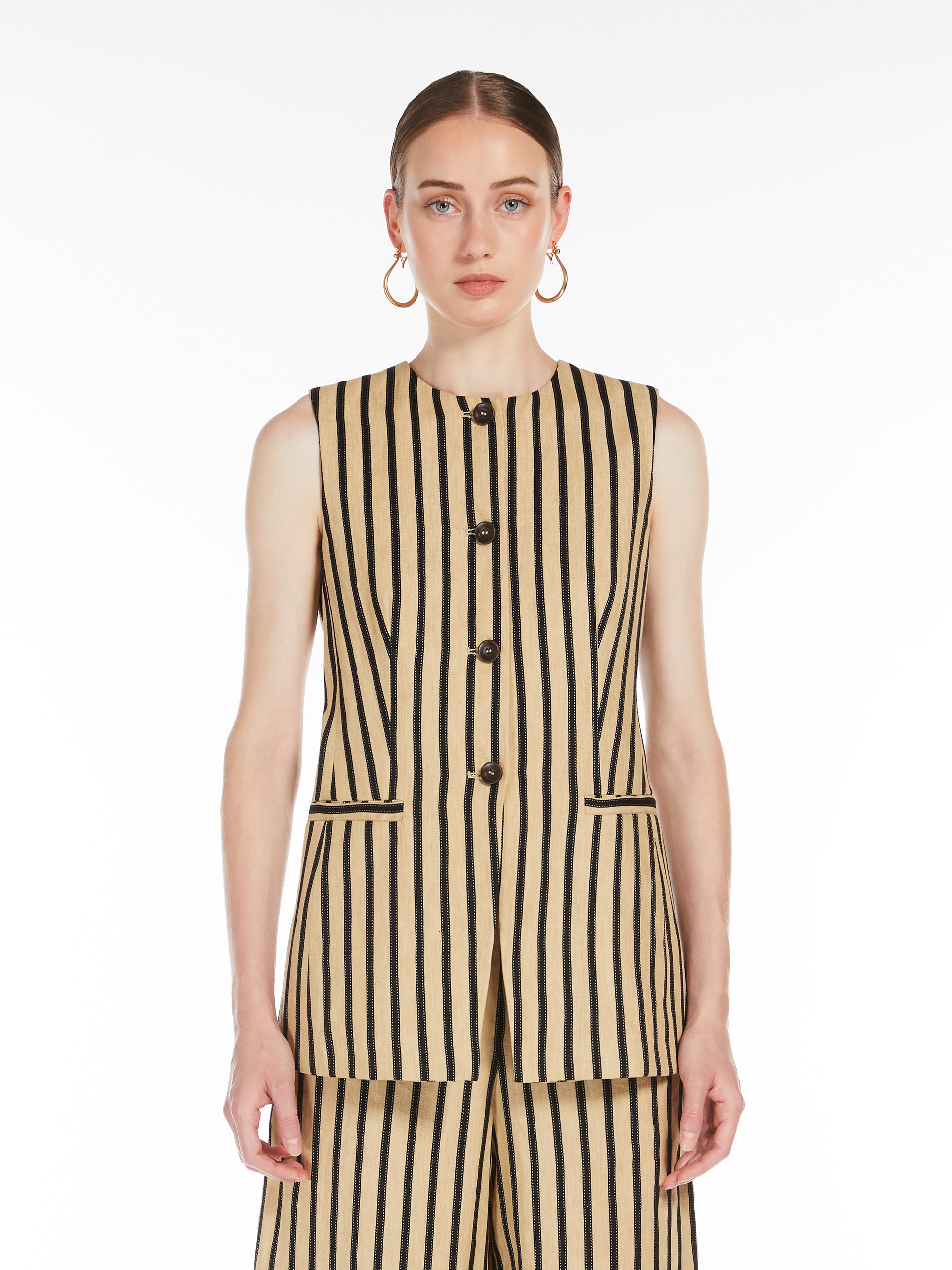 RODEO Striped linen and cotton waistcoat - 3