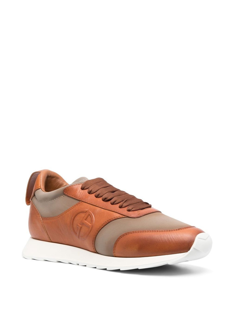 GIORGIO ARMANI panelled low-top sneakers outlook