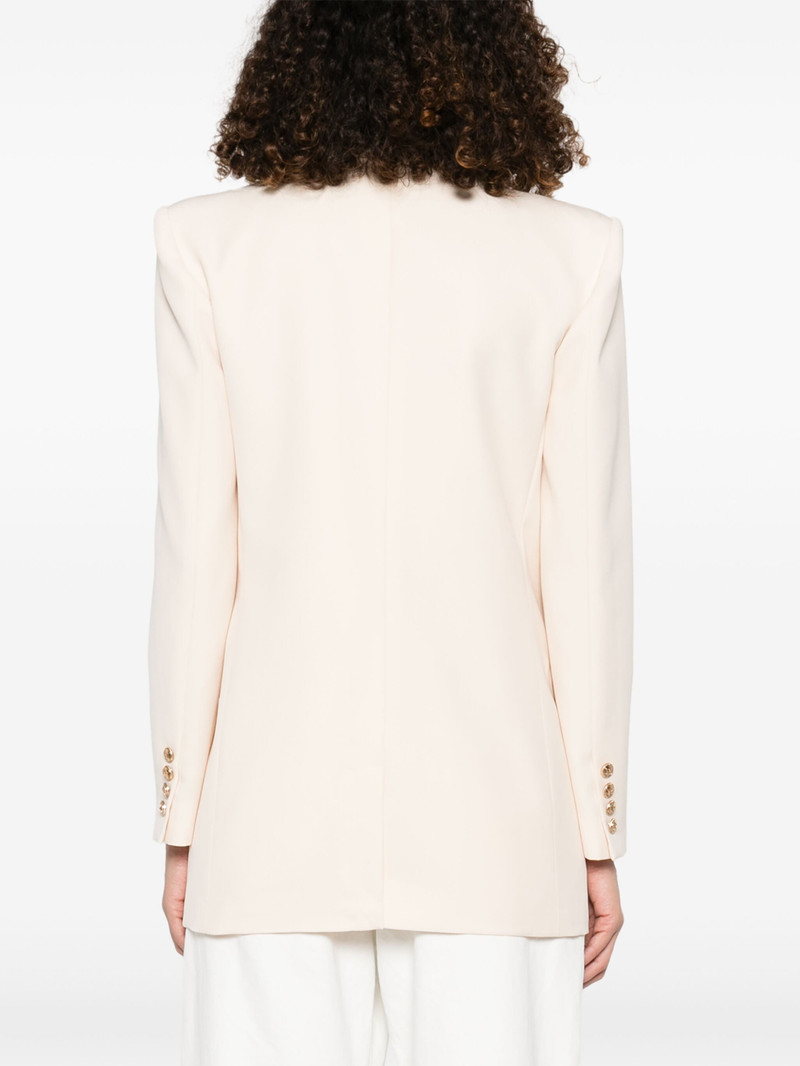 Elisabetta Franchi Contrasting-stitching Virgin-wool Blazer 3