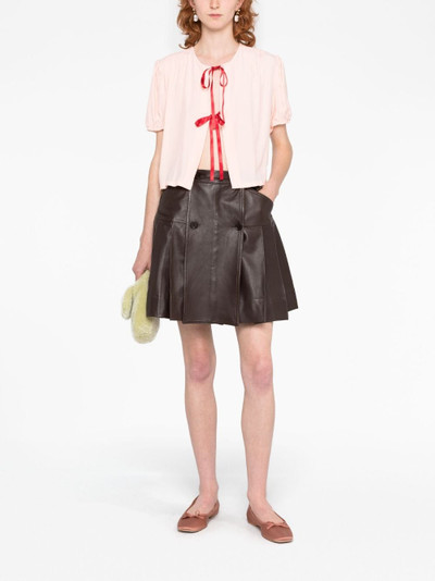 Simone Rocha tie-fastening cropped blouse outlook