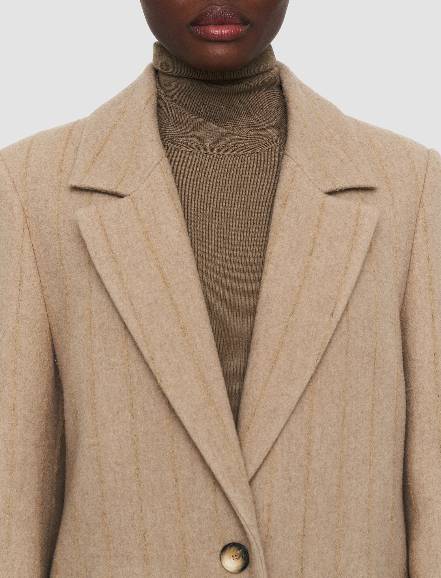 Shadow Pinstripe Chalet Coat - 5