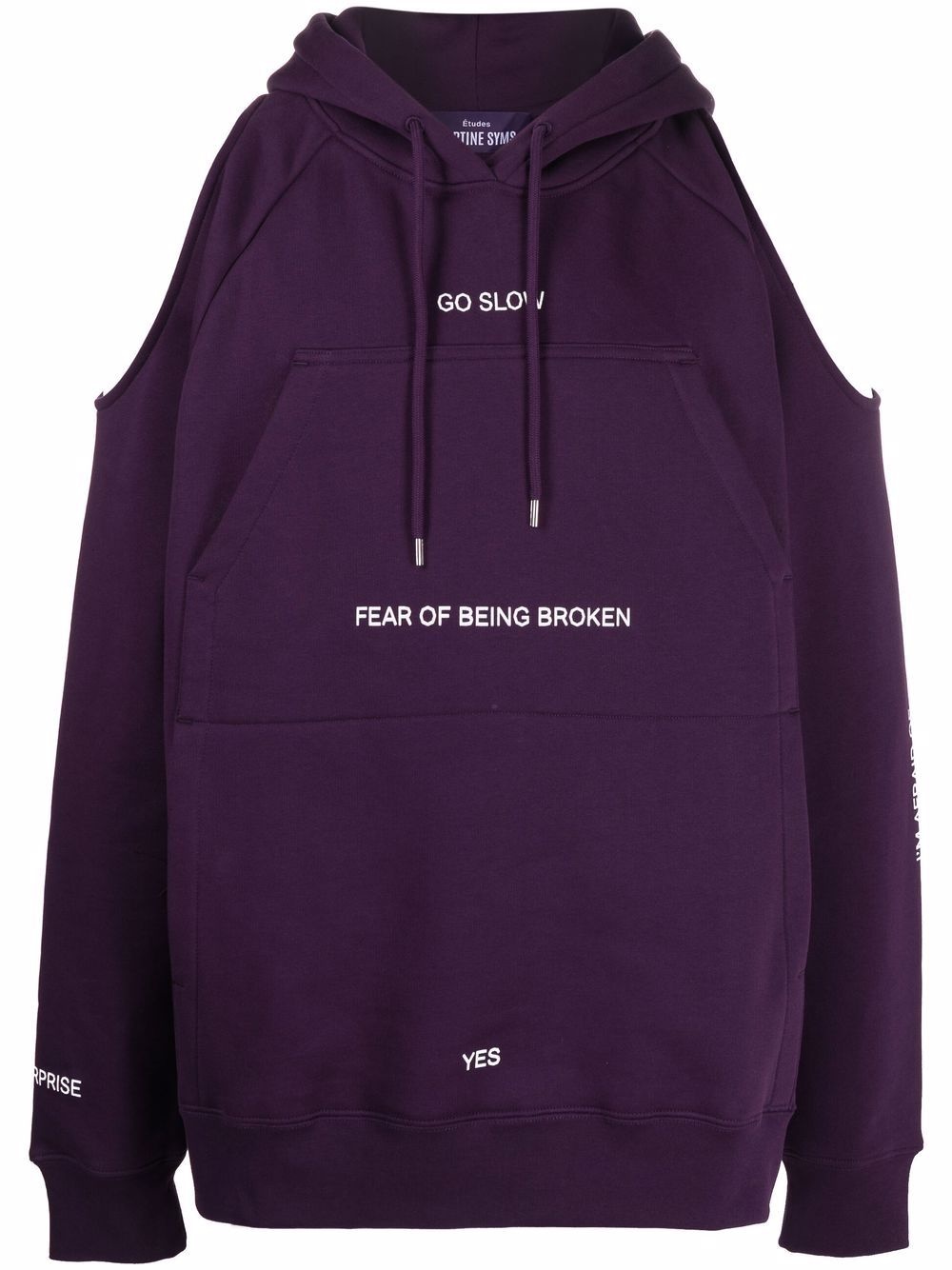 logo drawstring hoodie - 1