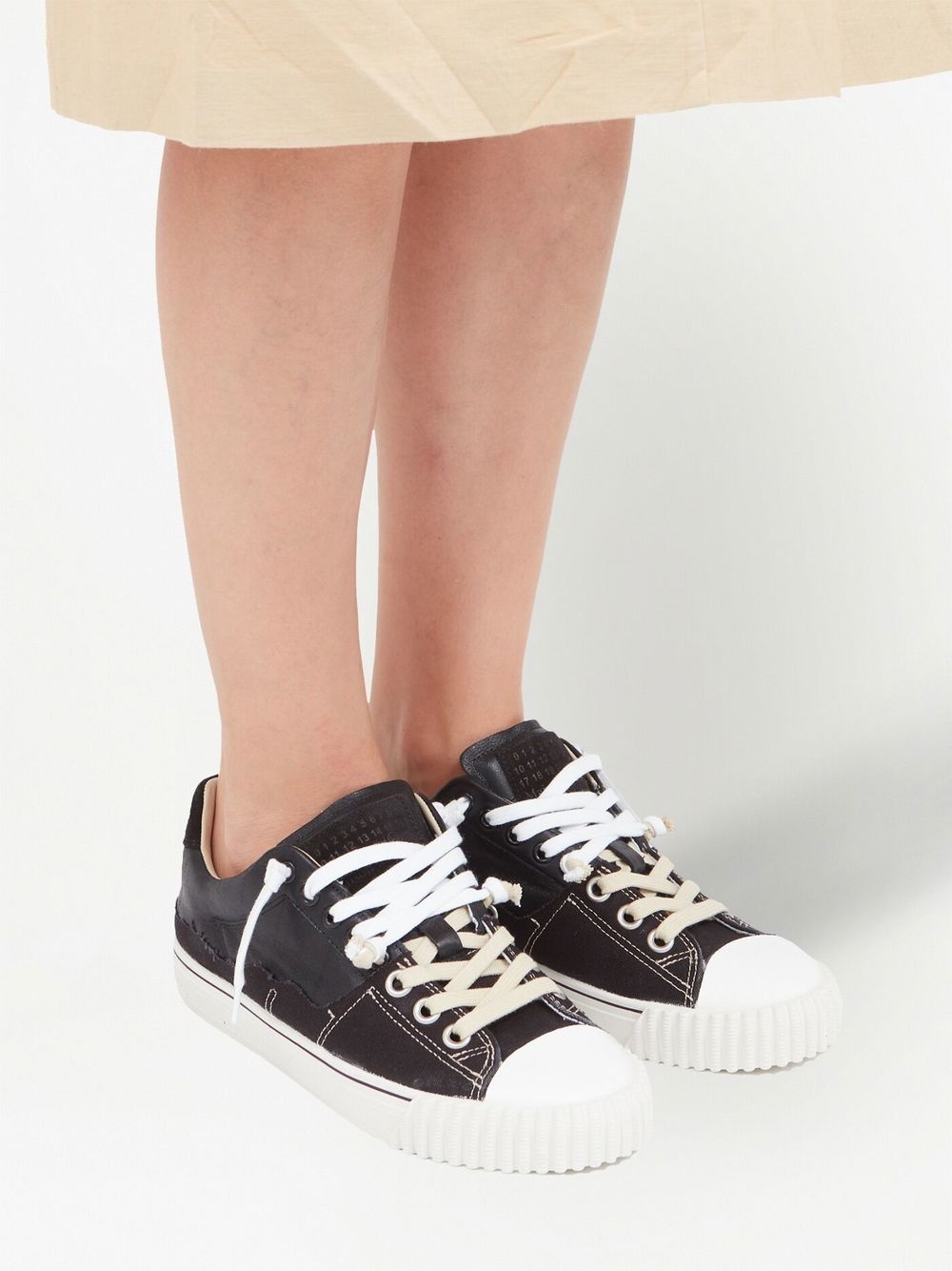 two-tone lace-up trainers - 6