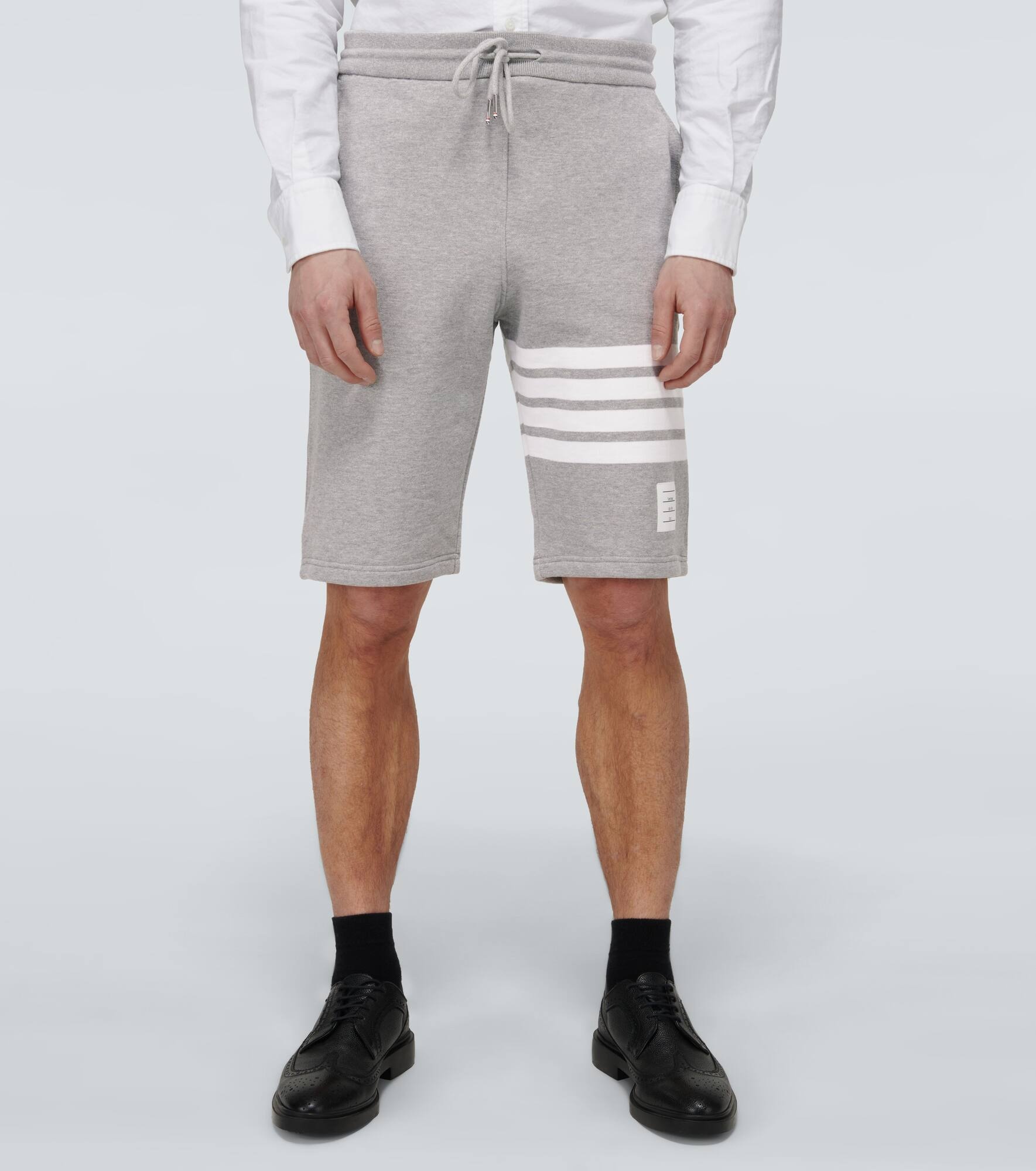 4-Bar jersey cotton shorts - 3