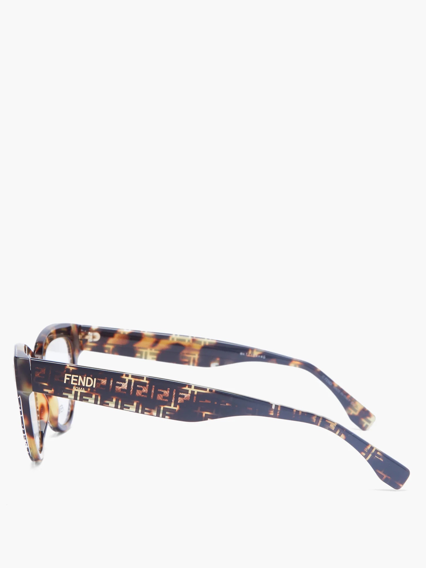 FF logo-print cat-eye acetate glasses - 4