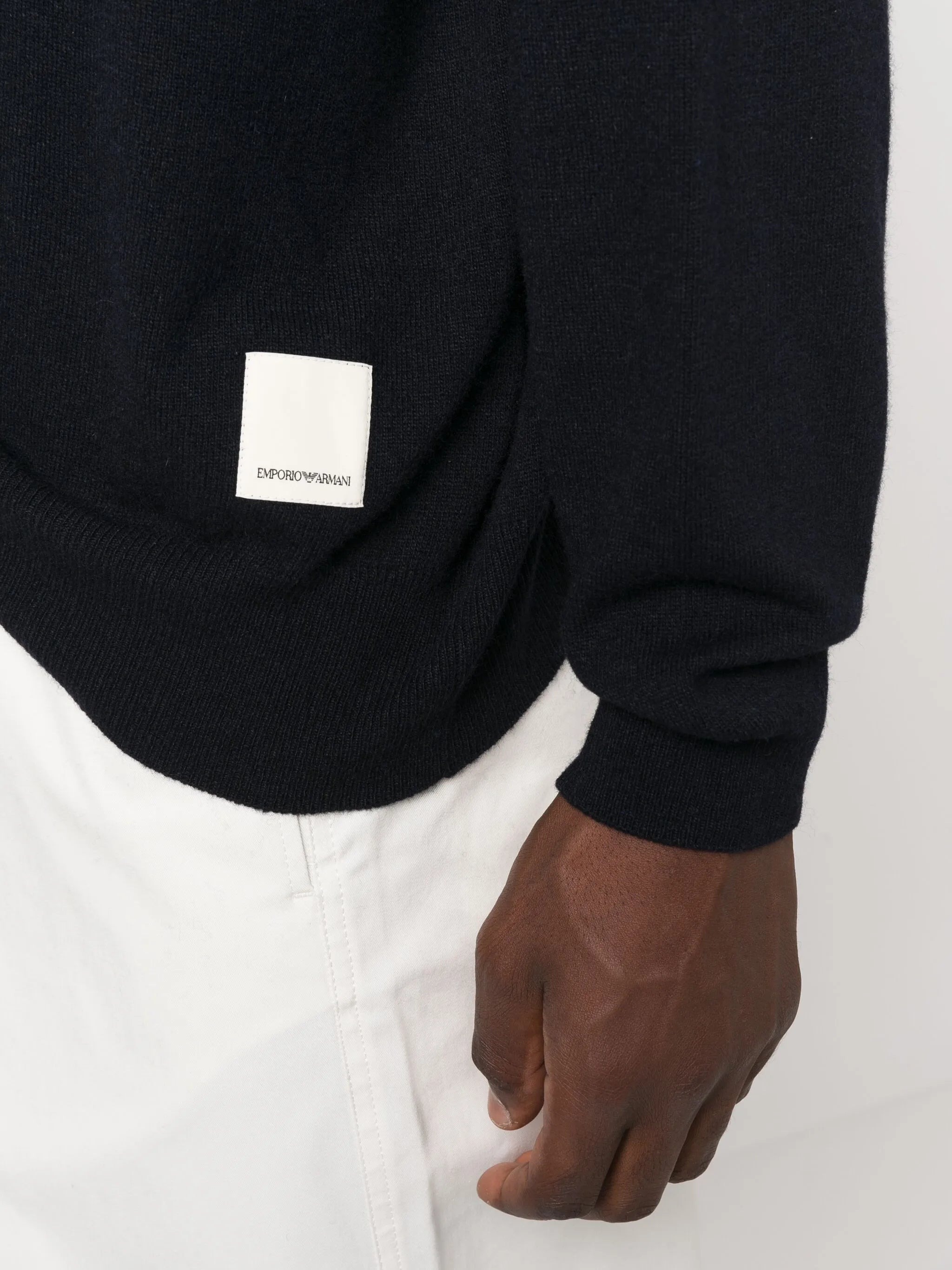 Emporio Armani Logo-patch Fine-knit Jumper - 4