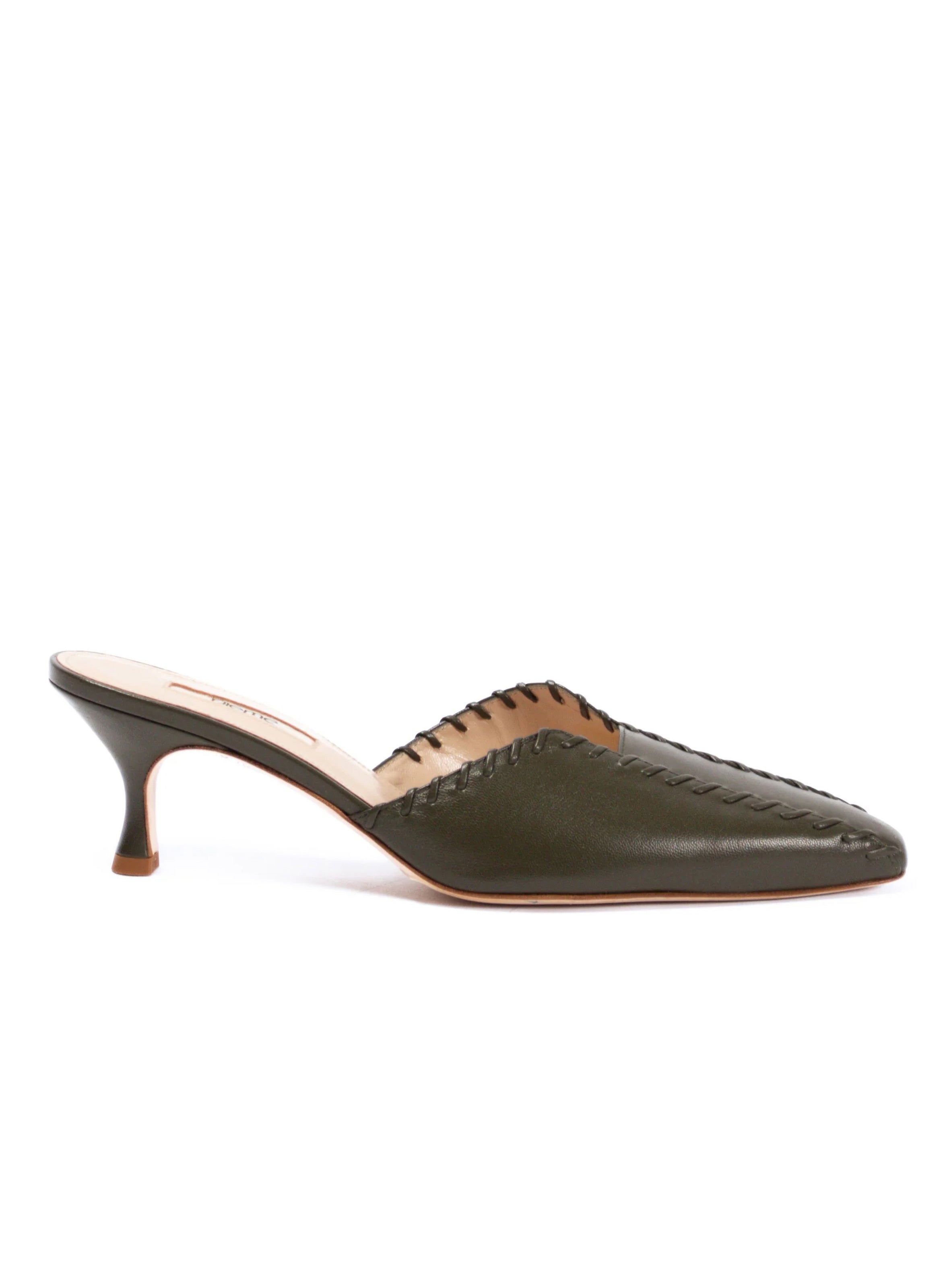 Mules Stitch Khaki - 4