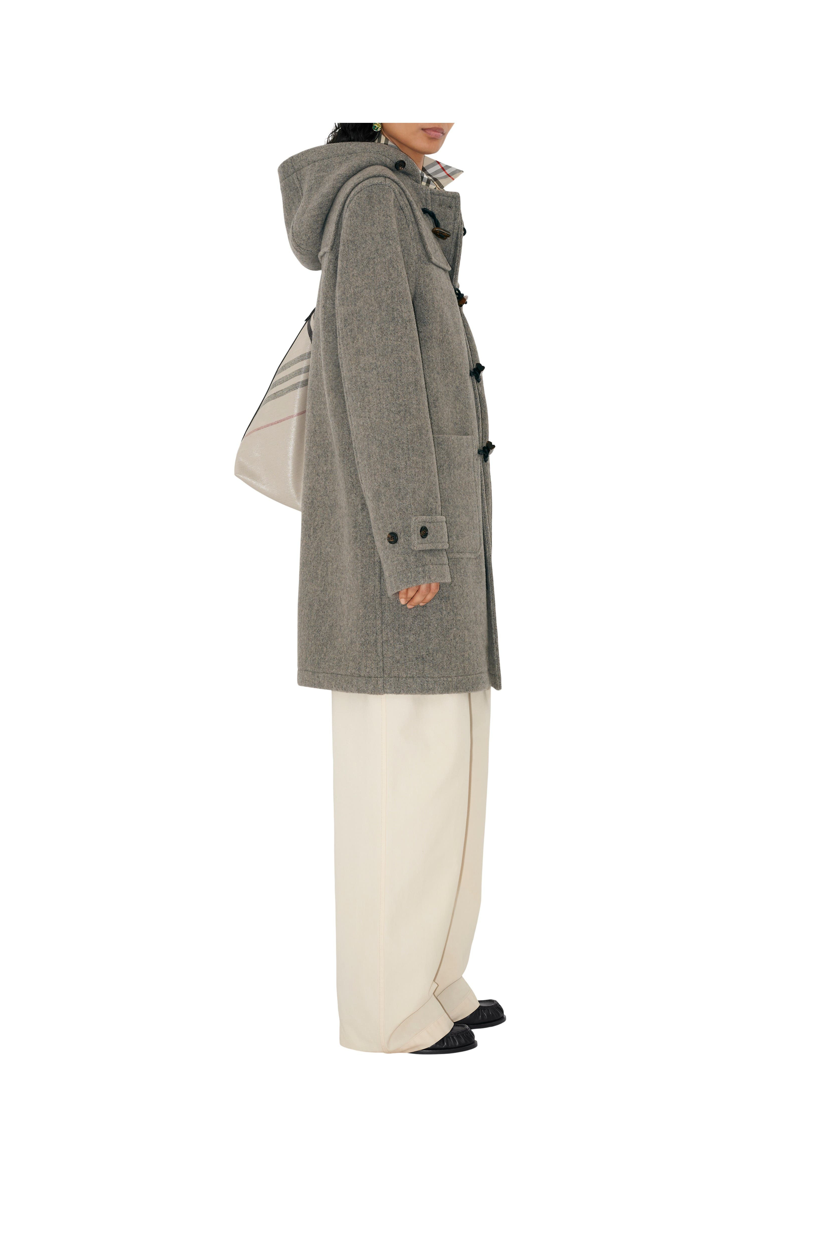 burberry Wool Duffle Coat in Limestone at Nordstrom - 4