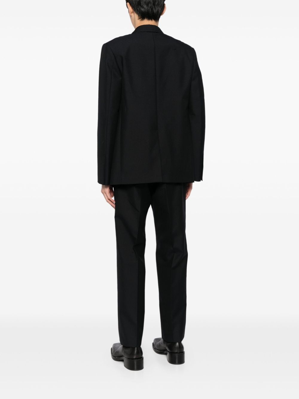 single-breasted relaxed fit tailored suit - 4