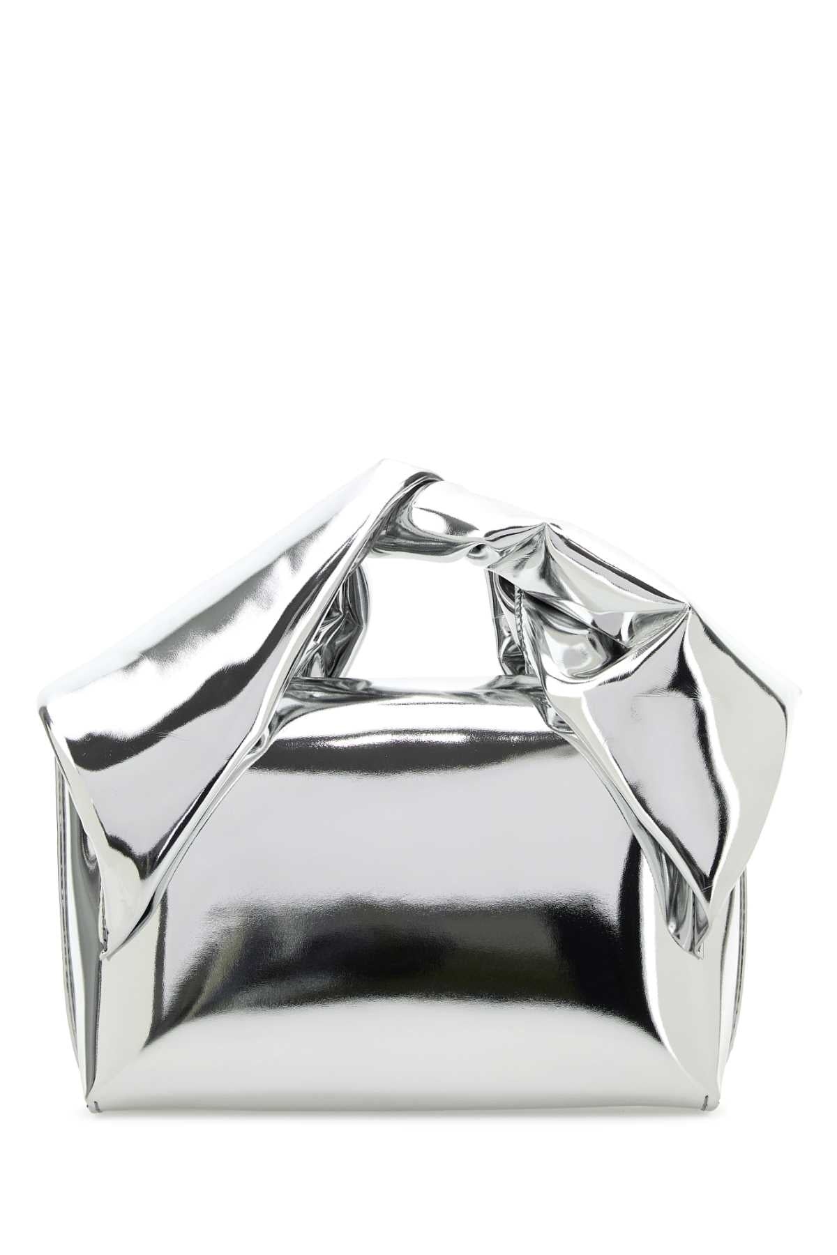 Silver leather small Twister handbag - 3