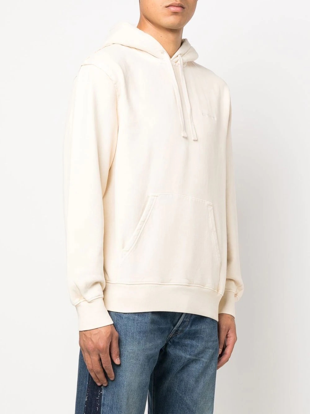 logo-embroidered cotton hoodie - 3