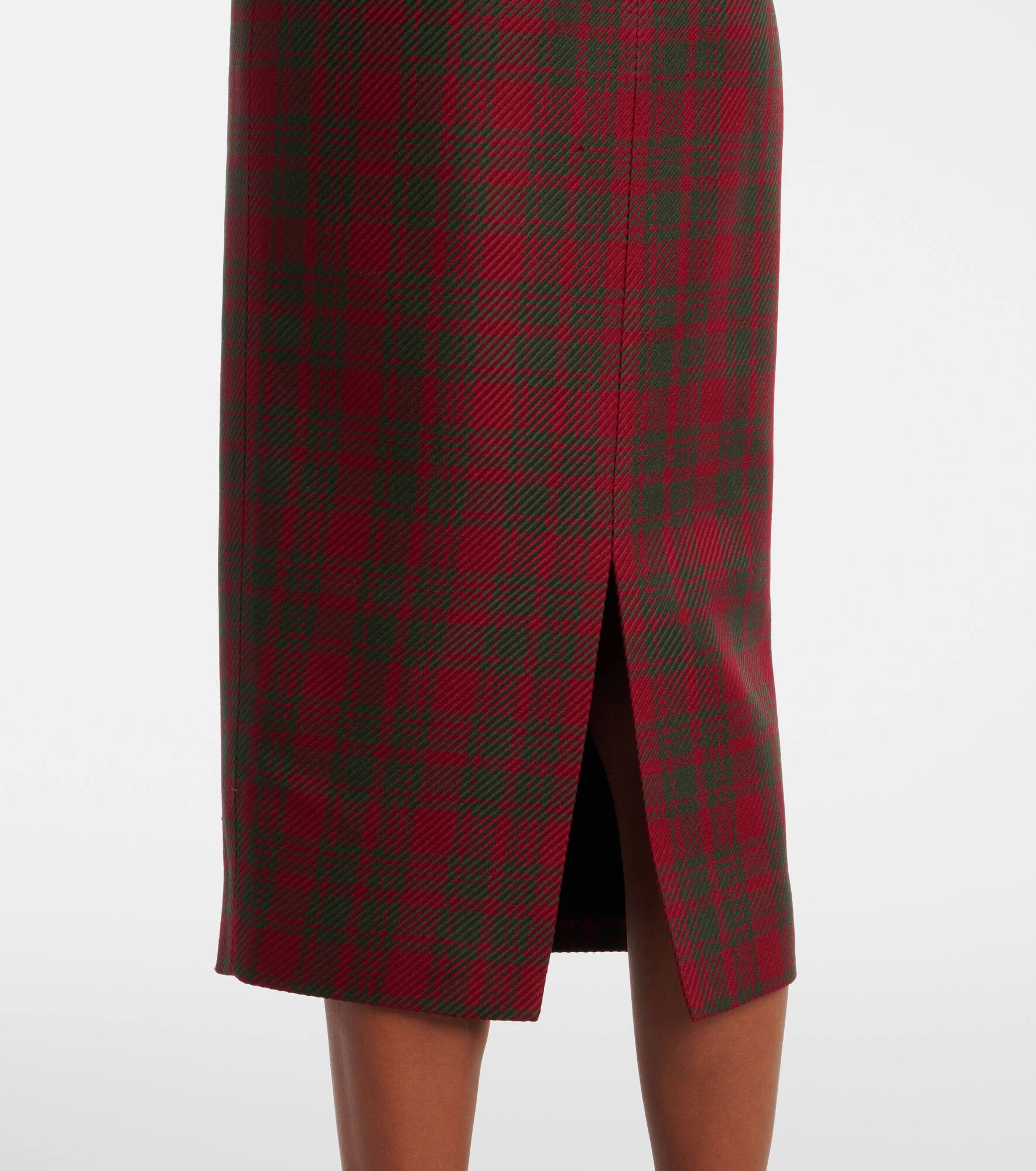 Lorelei plaid wool-blend pencil skirt - 5