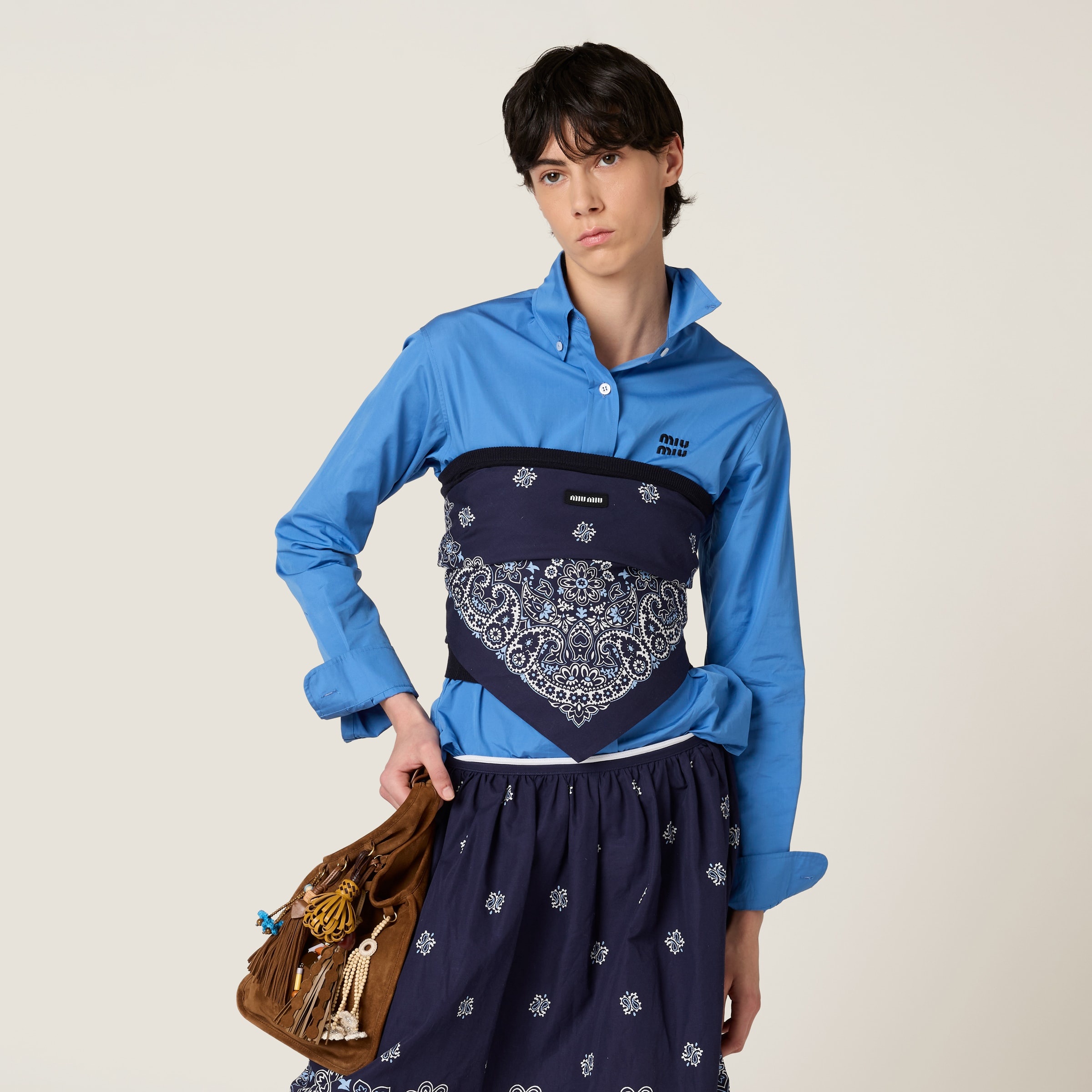 Printed poplin bandana top - 5