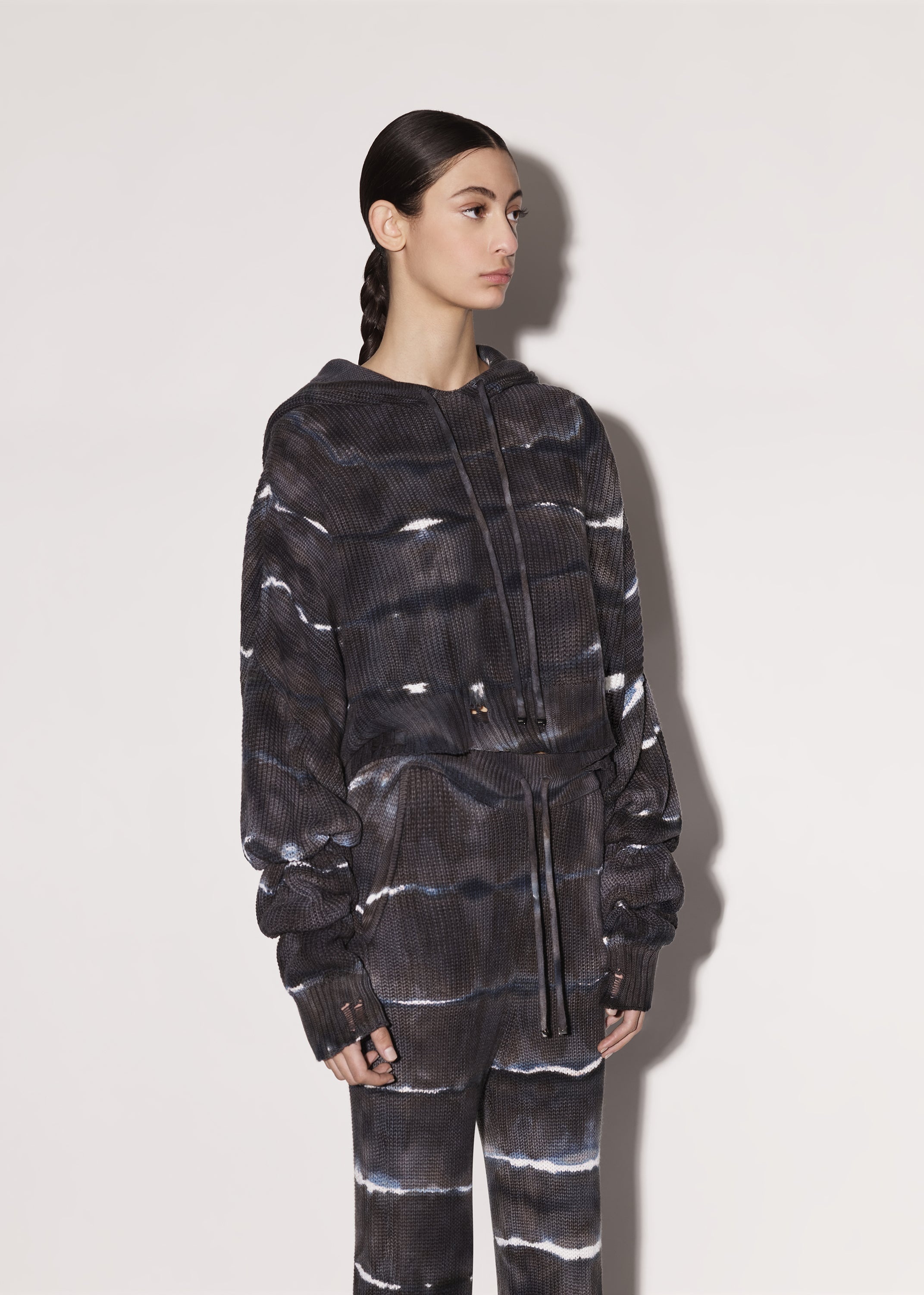 OVERSIZED RIB HOODIE - 4