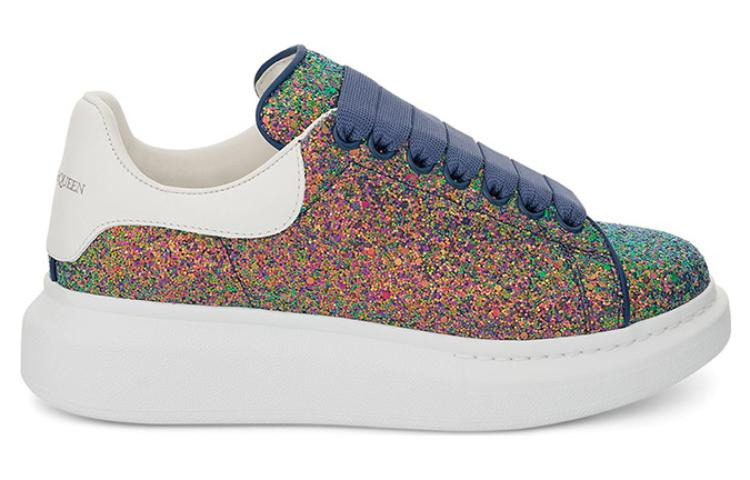 (WMNS) Alexander McQueen Oversized Sneaker Glitter 'Petrol Blue' 558944W4MC23138 - 2