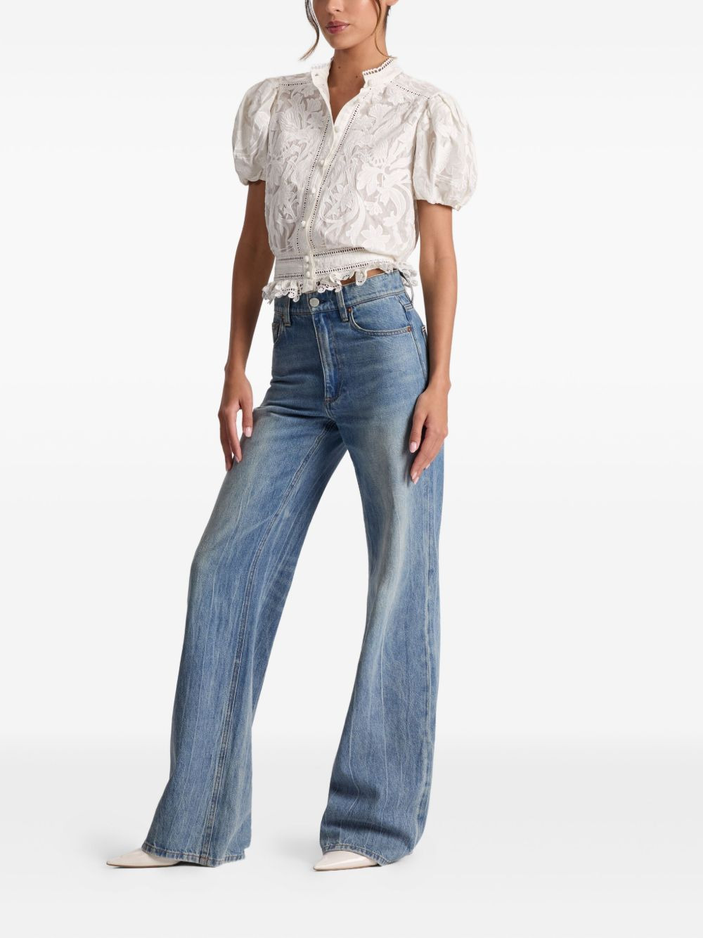 Loryn lace-trimmed blouse - 2