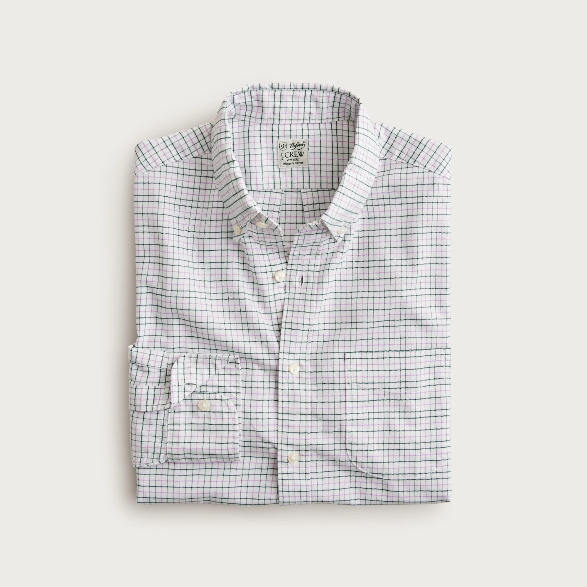 Slim Broken-in organic cotton oxford shirt - 1