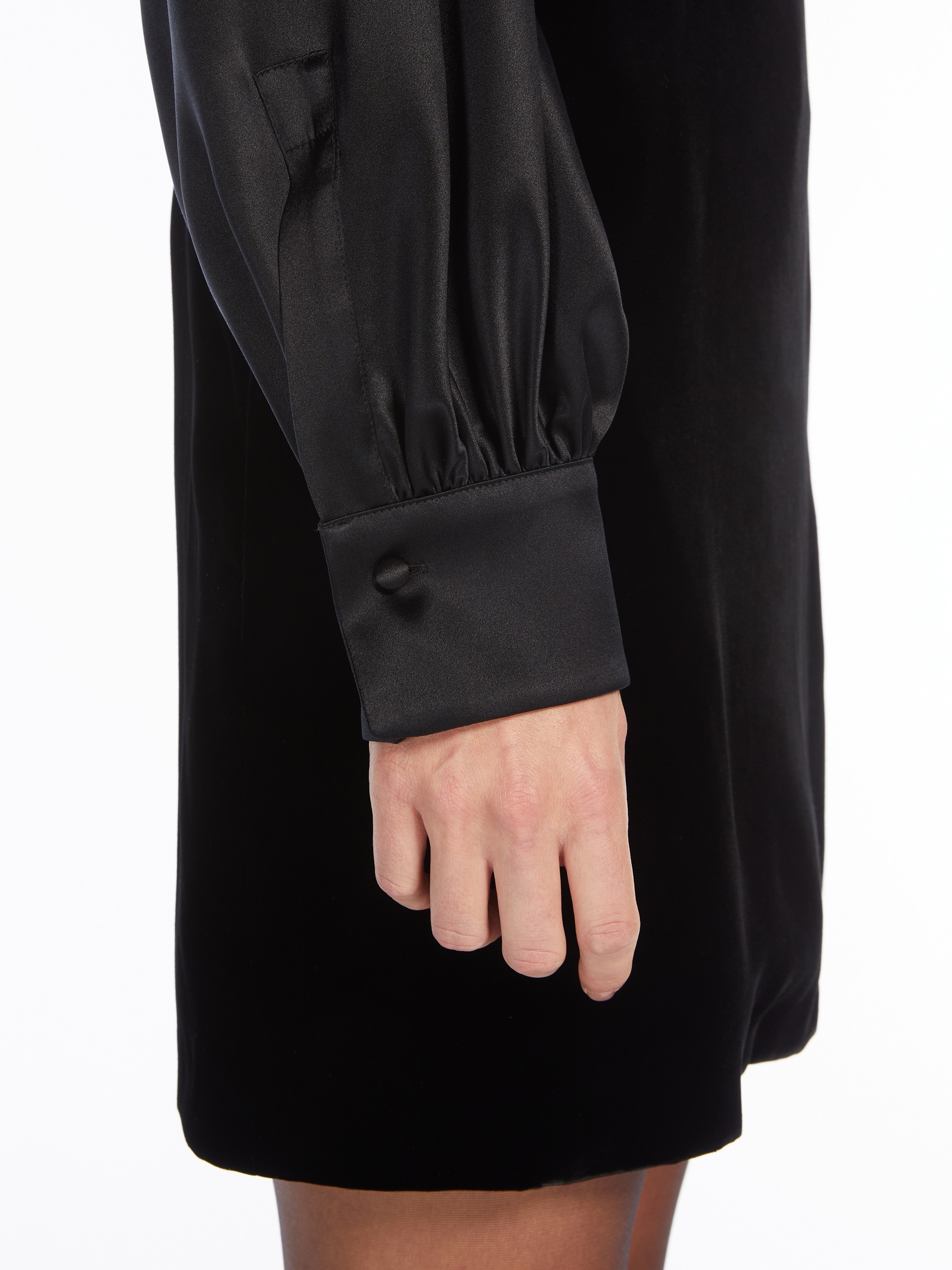 ZARELIA Velvet and satin dress - 6