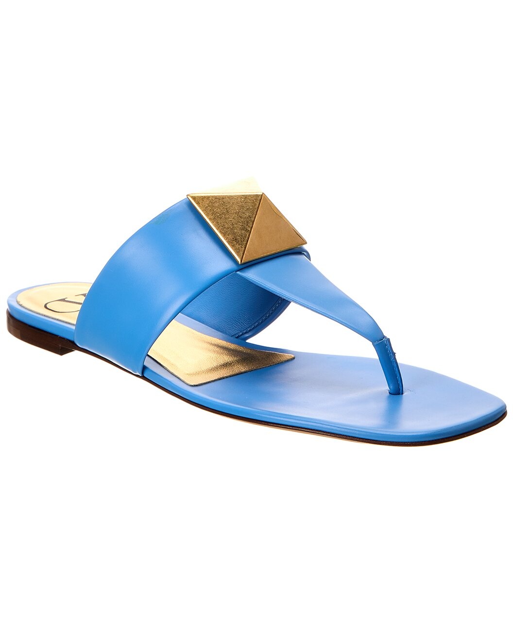 Valentino One Stud Leather Sandal - 1