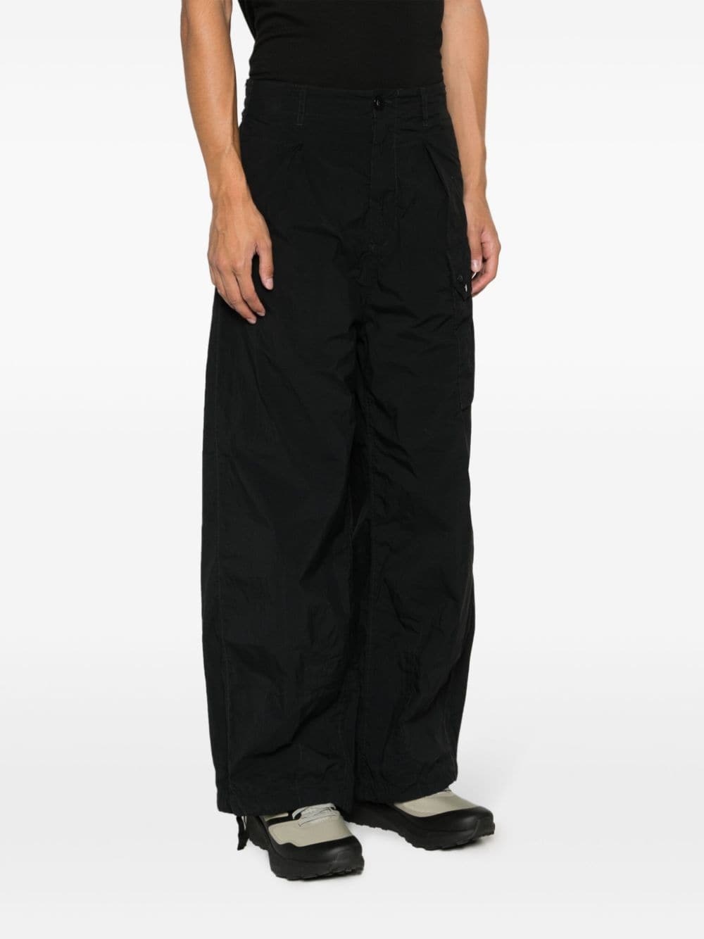 wide-leg cargo trousers - 3