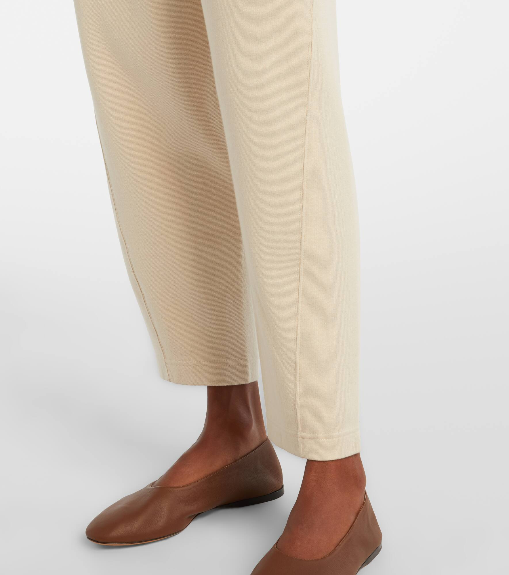 Viera cotton and silk-blend tapered pants - 5