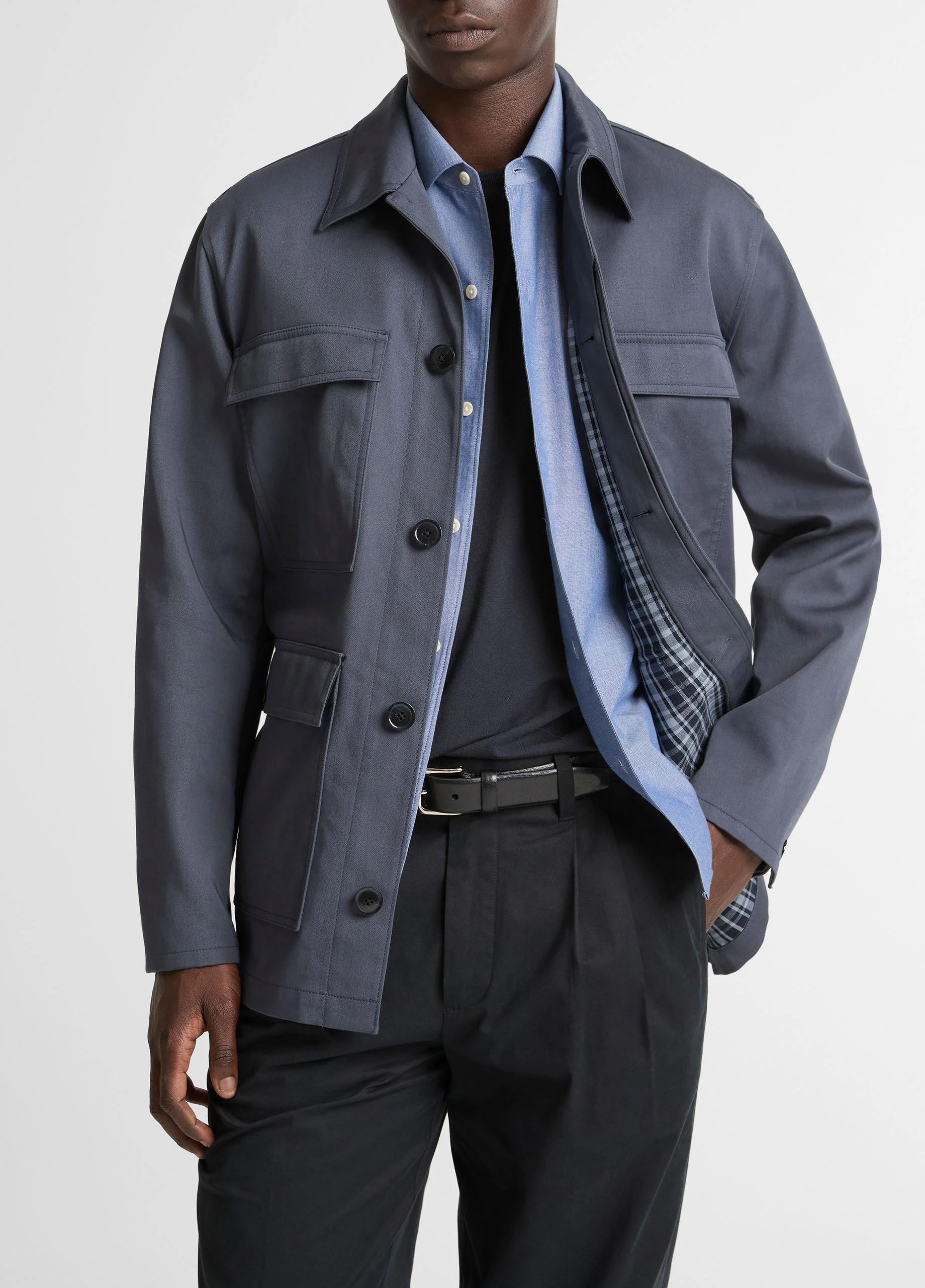 Brushed Cotton Twill Chore Coat - 1