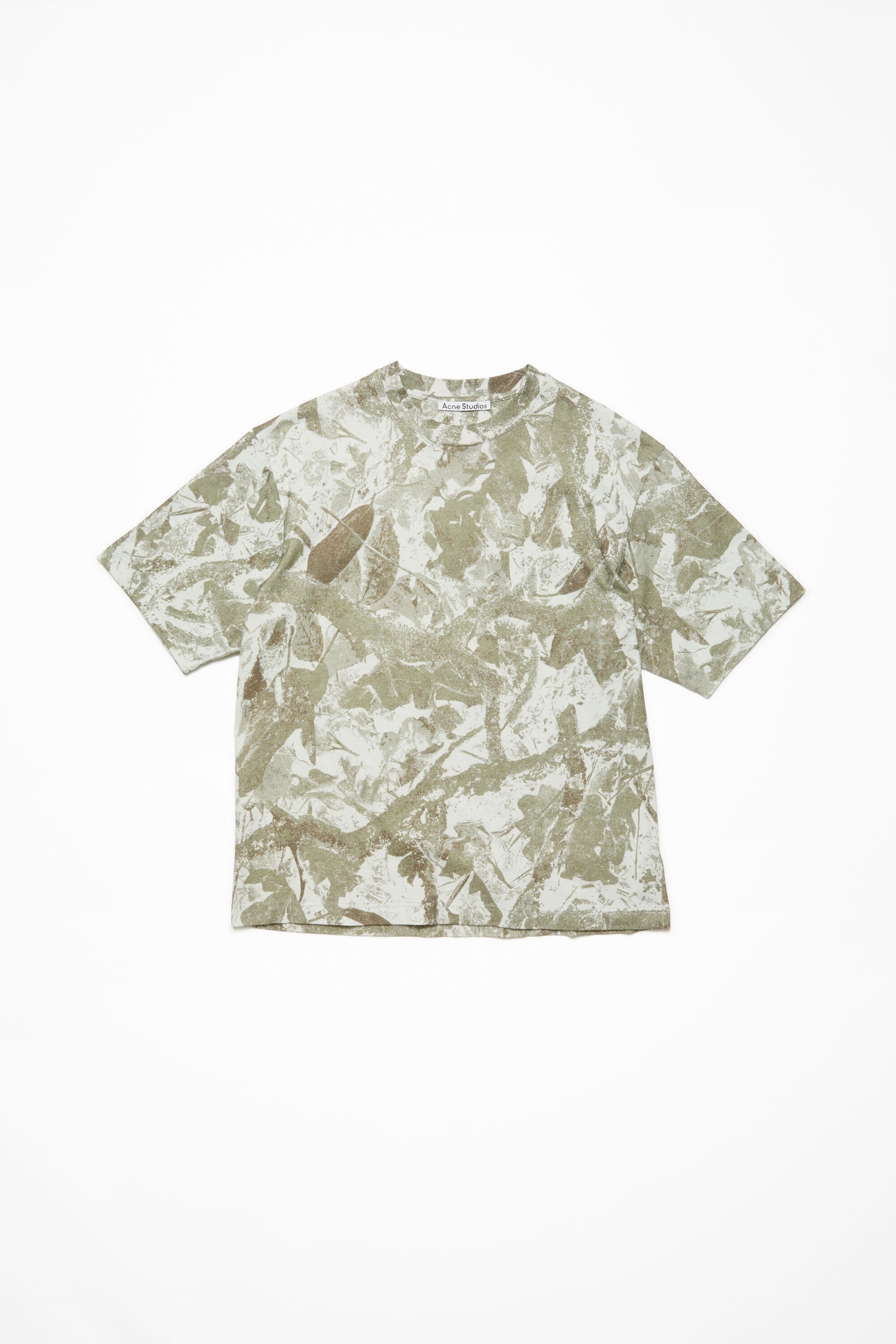 Crew neck t-shirt - Relaxed unisex fit - Concrete grey camo - 5