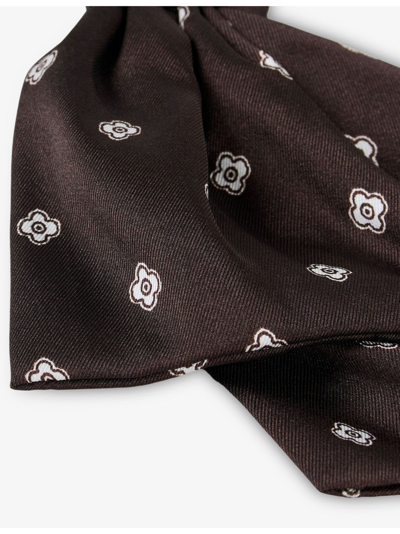 Sandro Printed Satin Bow Barrette outlook
