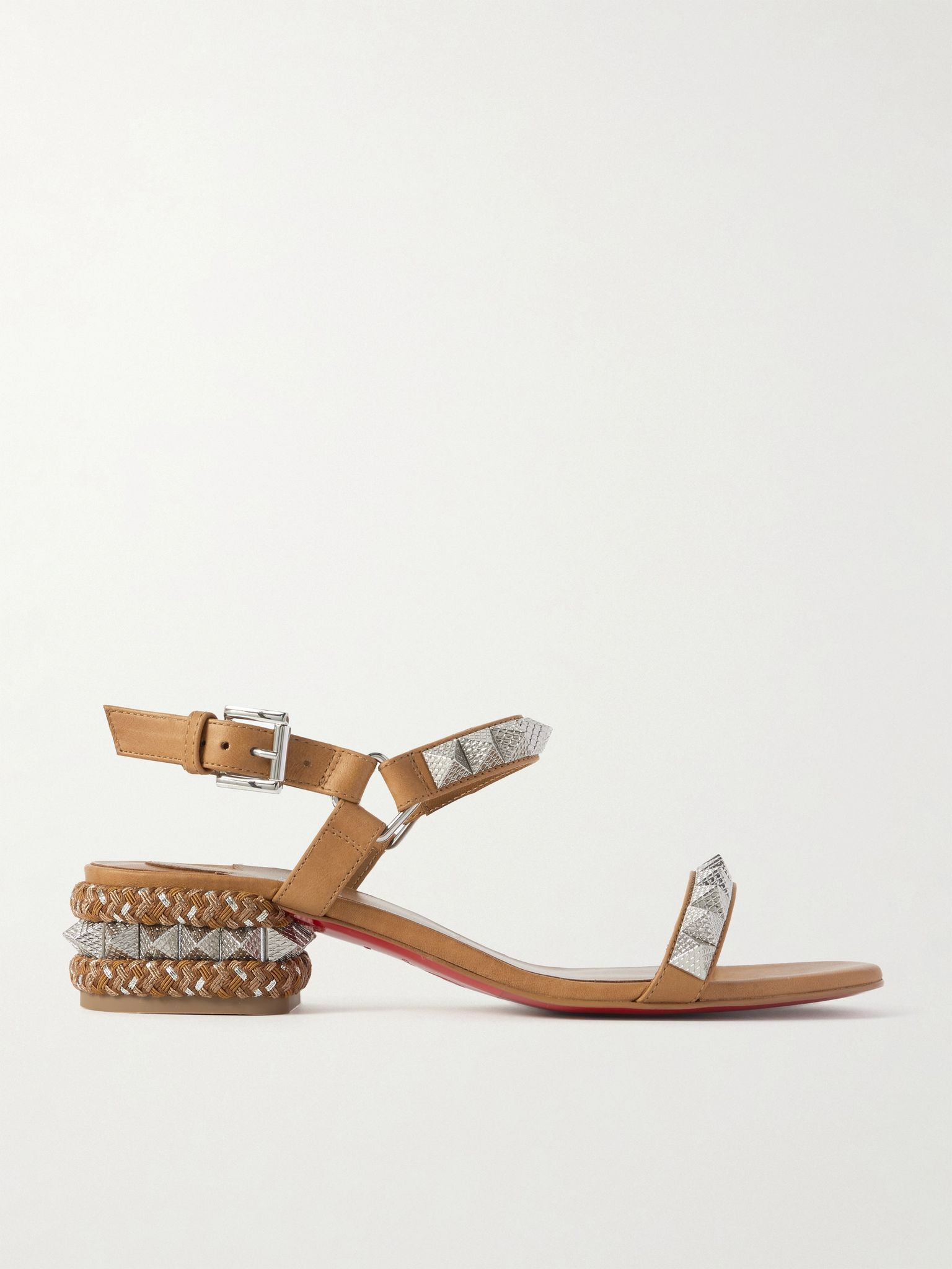 Pyrasand 30 studded leather sandals Tan - 1
