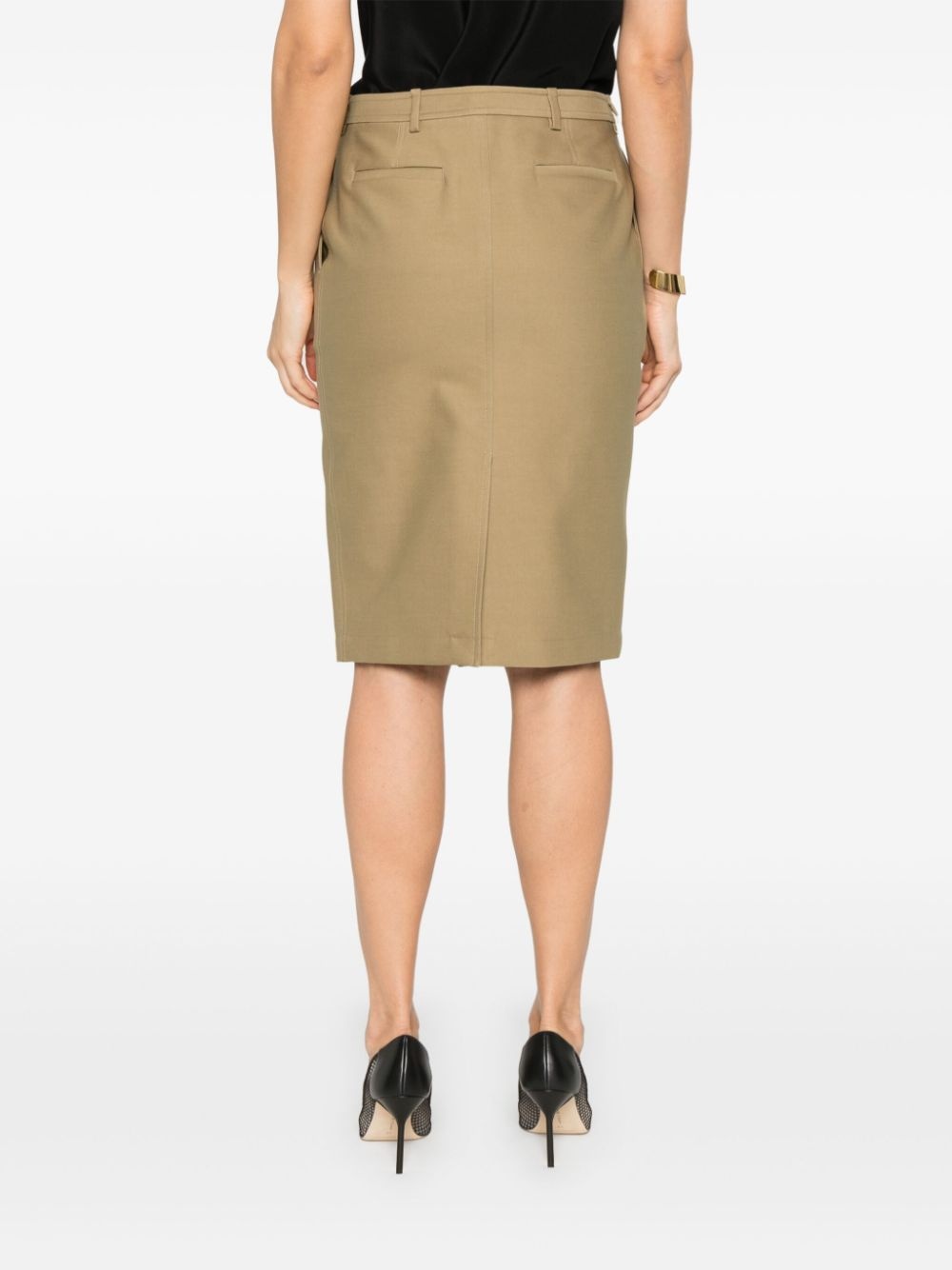 twill midi skirt - 4