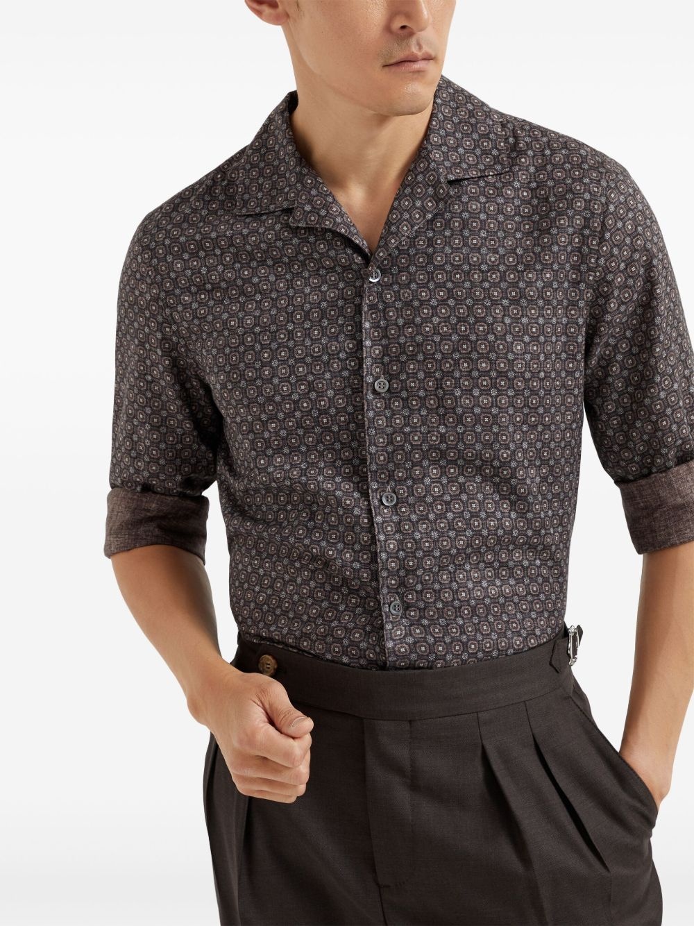 camp-collar shirt - 5