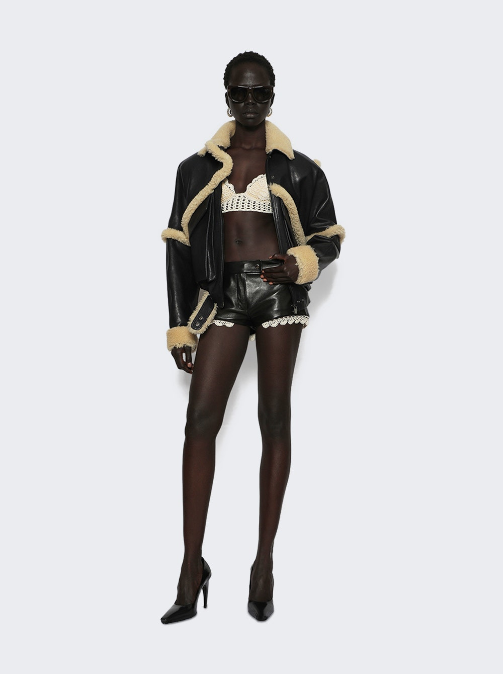 Lace Trim Shorts Black - 5
