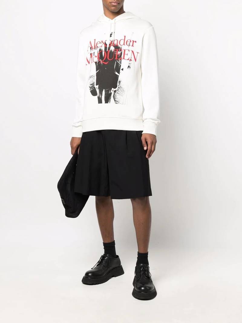 Alexander McQueen graphic-logo print hoodie outlook