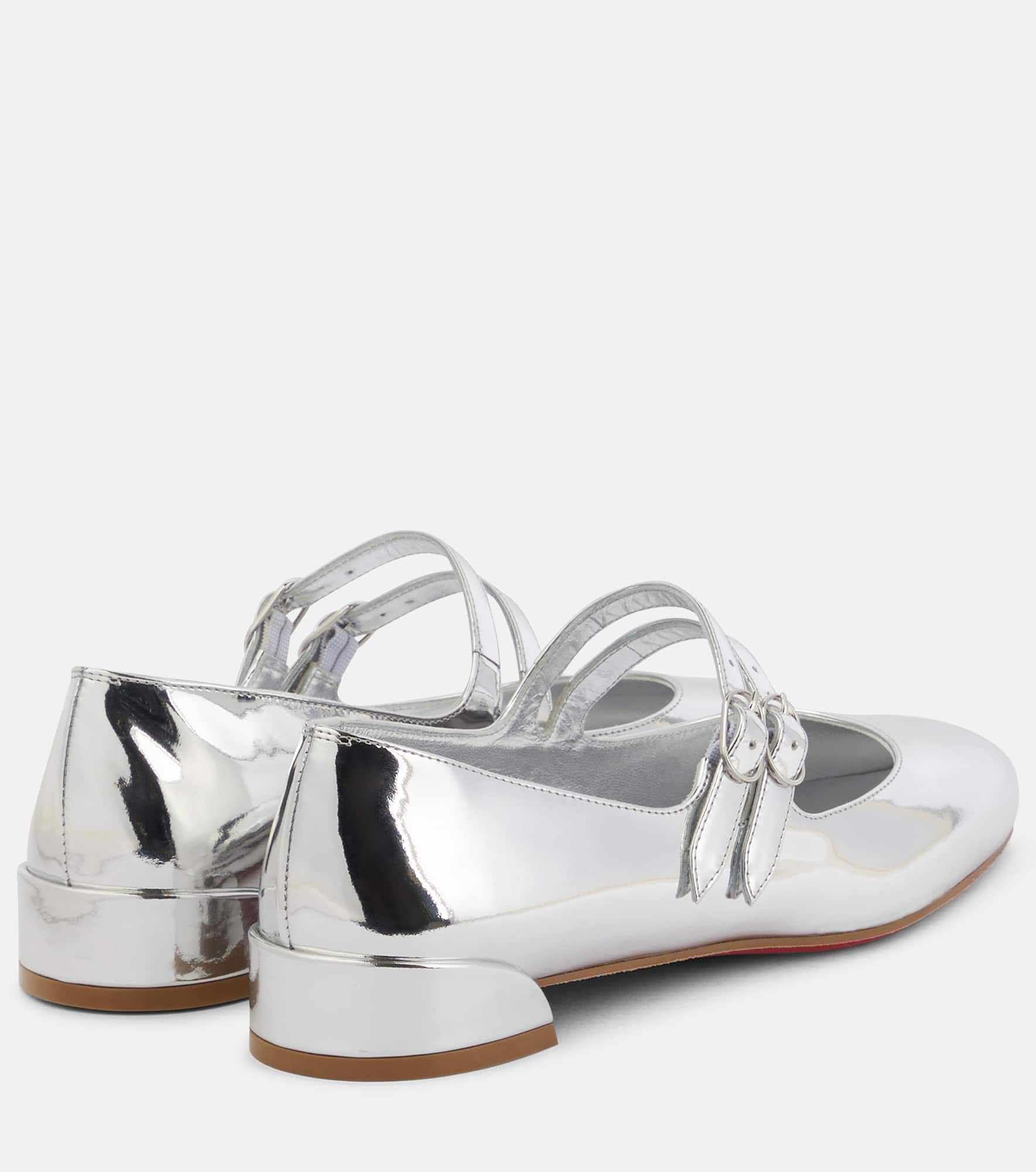 Sweet Jane metallic leather Mary Jane flats - 3