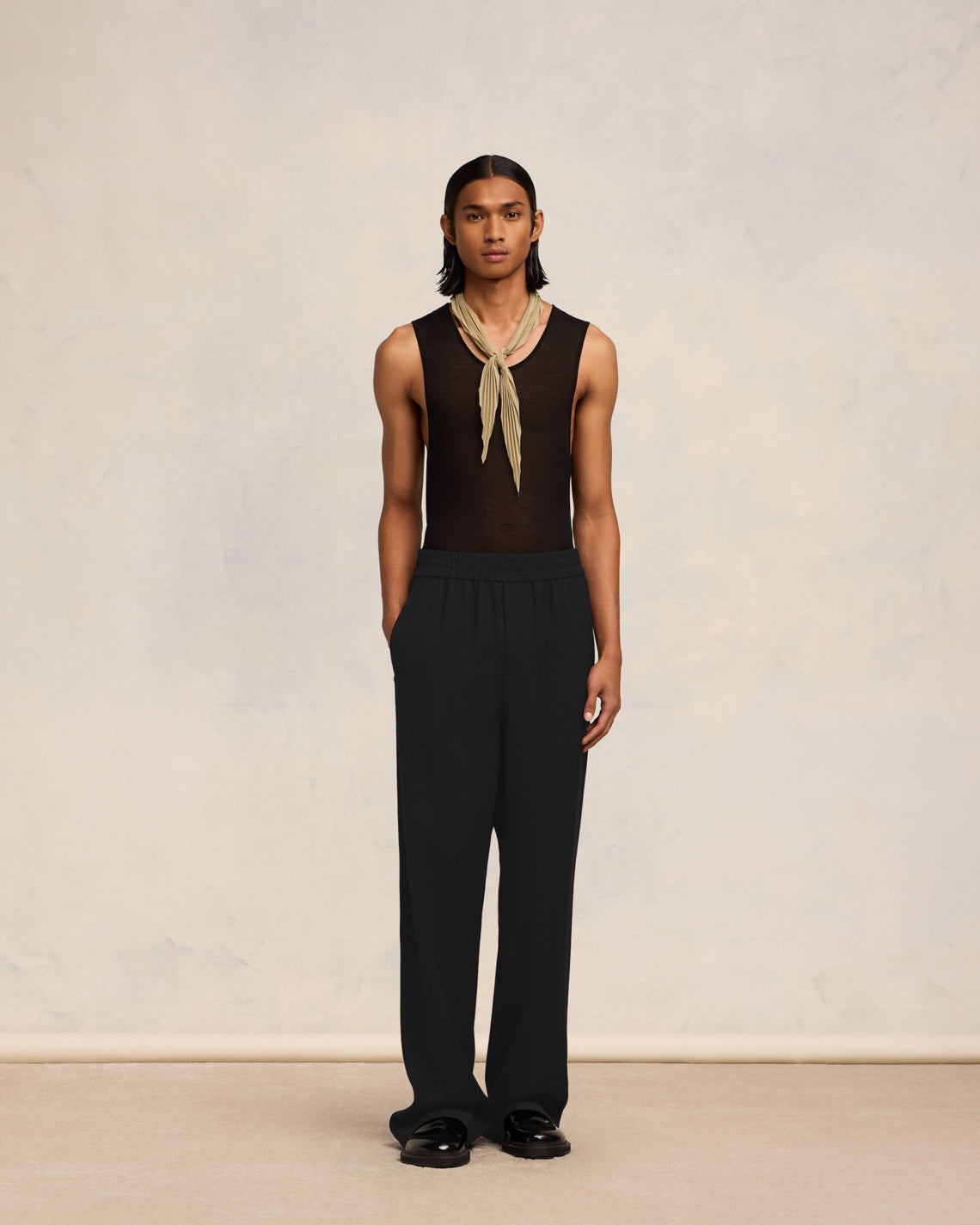 WIDE ELASTICATED WAIST TROUSERS - 2