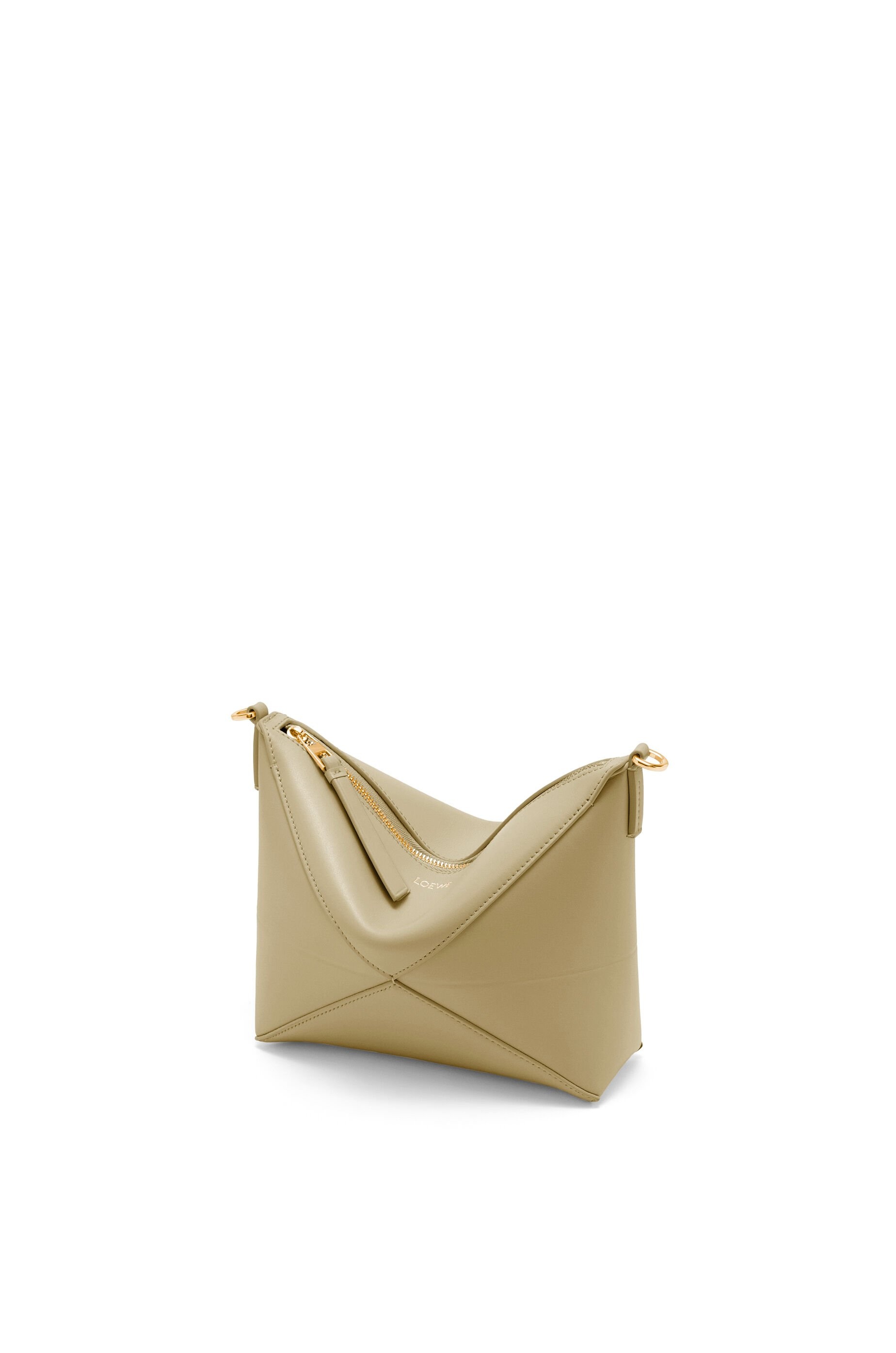【LOEWE】PUZZLE FOLD POUCH◆C510PT1X01 Puzzle Fold pouch in shiny nappa calfskin Green - LOEWE