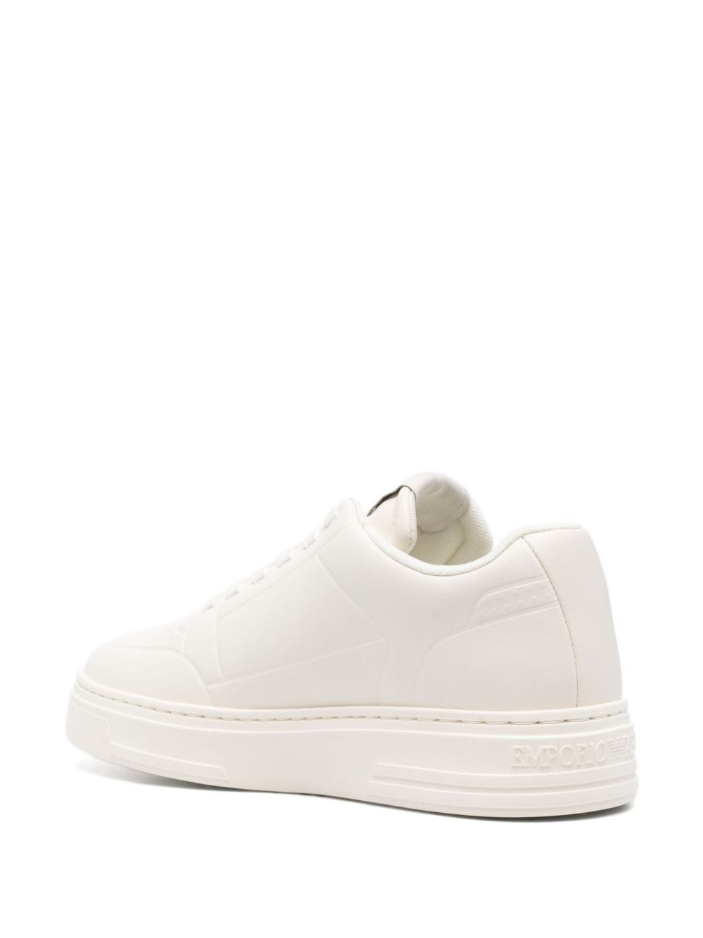 thermoformed-detail leather sneakers - 3